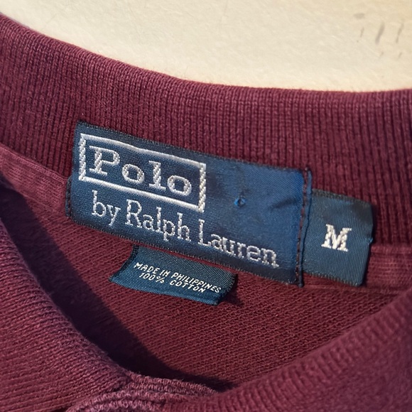 Polo by Ralph Lauren Cotton Shirt Men’s Medium Burgundy - Picture 5 of 7
